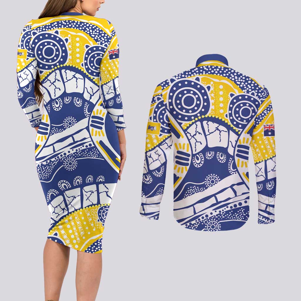 Australian Capital Territory Couples Matching Long Sleeve Bodycon Dress and Long Sleeve Button Shirt For The King The Law And The People