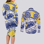 Australian Capital Territory Couples Matching Long Sleeve Bodycon Dress and Long Sleeve Button Shirt For The King The Law And The People