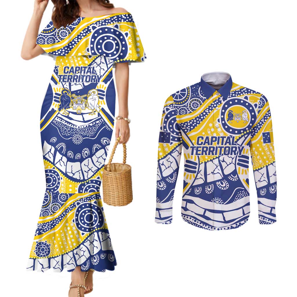 Australian Capital Territory Couples Matching Mermaid Dress and Long Sleeve Button Shirt For The King The Law And The People