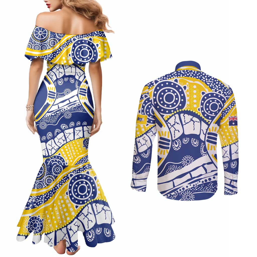 Australian Capital Territory Couples Matching Mermaid Dress and Long Sleeve Button Shirt For The King The Law And The People