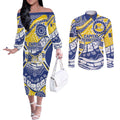 Australian Capital Territory Couples Matching Off The Shoulder Long Sleeve Dress and Long Sleeve Button Shirt For The King The Law And The People