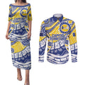 Australian Capital Territory Couples Matching Puletasi and Long Sleeve Button Shirt For The King The Law And The People