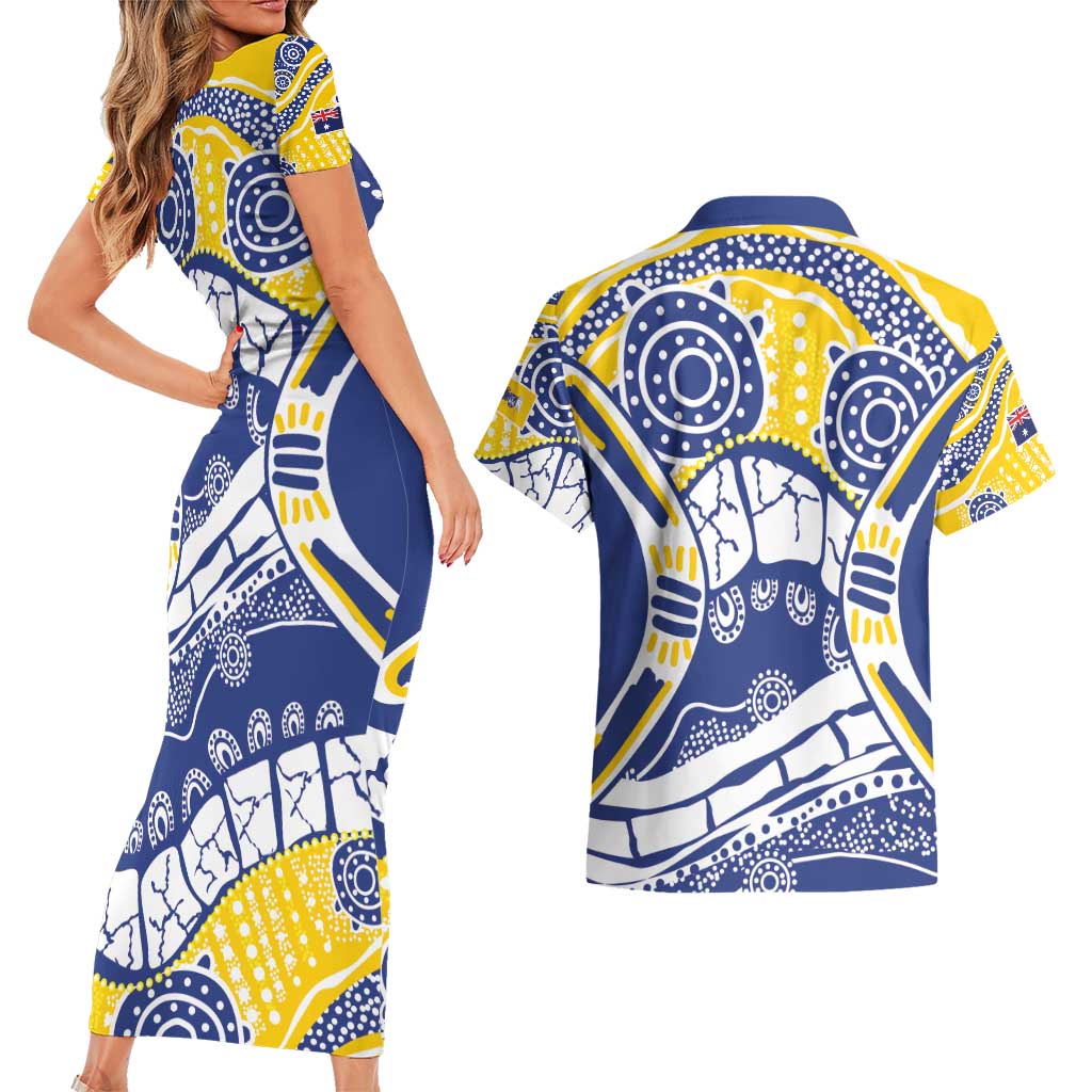 Australian Capital Territory Couples Matching Short Sleeve Bodycon Dress and Hawaiian Shirt For The King The Law And The People
