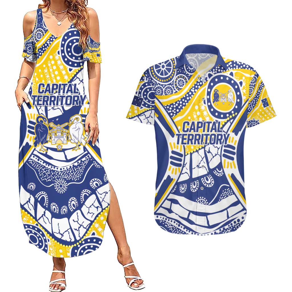 Australian Capital Territory Couples Matching Summer Maxi Dress and Hawaiian Shirt For The King The Law And The People