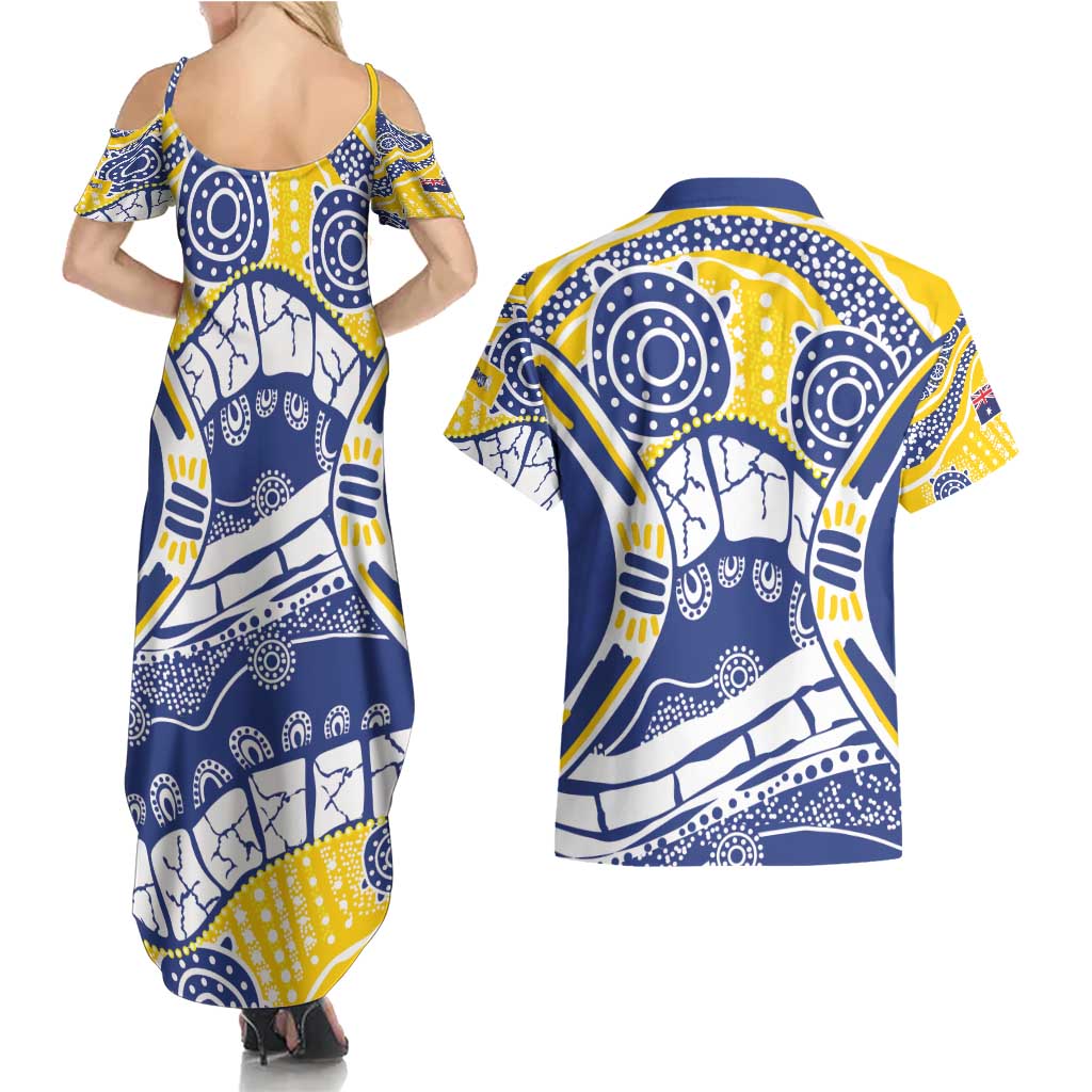Australian Capital Territory Couples Matching Summer Maxi Dress and Hawaiian Shirt For The King The Law And The People