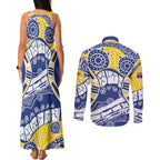 Australian Capital Territory Couples Matching Tank Maxi Dress and Long Sleeve Button Shirt For The King The Law And The People