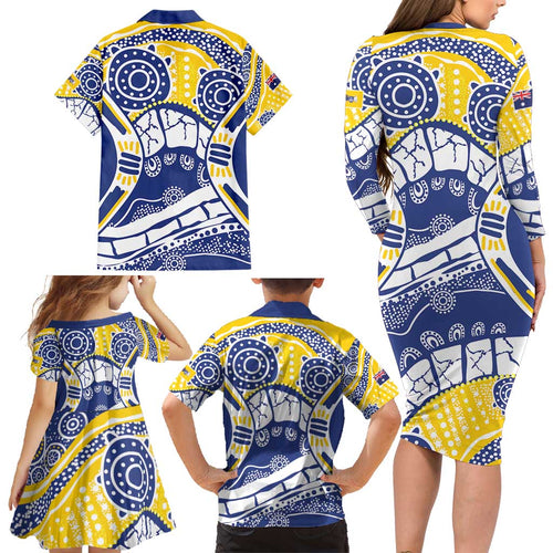 Australian Capital Territory Family Matching Long Sleeve Bodycon Dress and Hawaiian Shirt For The King The Law And The People