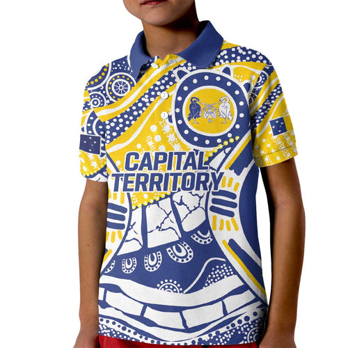 Australian Capital Territory Kid Polo Shirt For The King The Law And The People