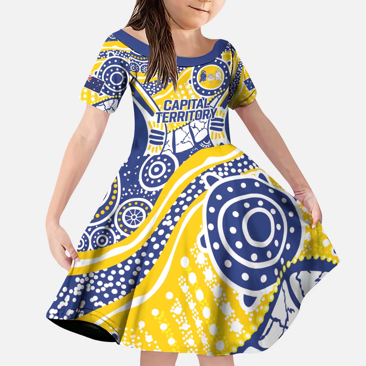 Australian Capital Territory Kid Short Sleeve Dress For The King The Law And The People