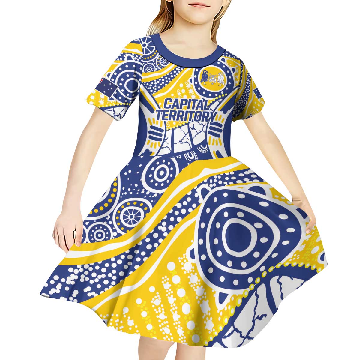 Australian Capital Territory Kid Short Sleeve Dress For The King The Law And The People
