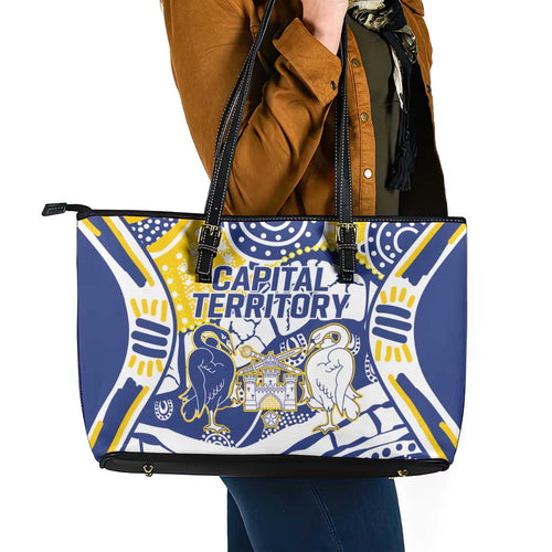 Australian Capital Territory Leather Tote Bag For The King The Law And The People