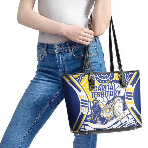 Australian Capital Territory Leather Tote Bag For The King The Law And The People