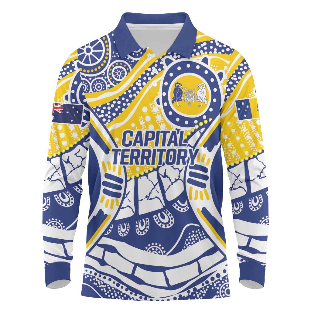 Australian Capital Territory Long Sleeve Polo Shirt For The King The Law And The People