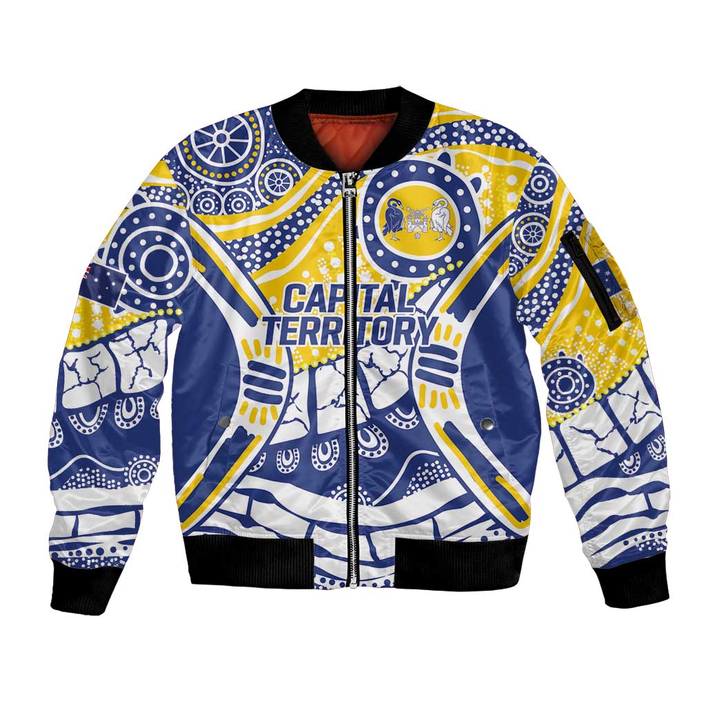 Australian Capital Territory Sleeve Zip Bomber Jacket For The King The Law And The People