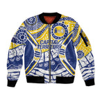 Australian Capital Territory Sleeve Zip Bomber Jacket For The King The Law And The People