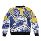Australian Capital Territory Sleeve Zip Bomber Jacket For The King The Law And The People