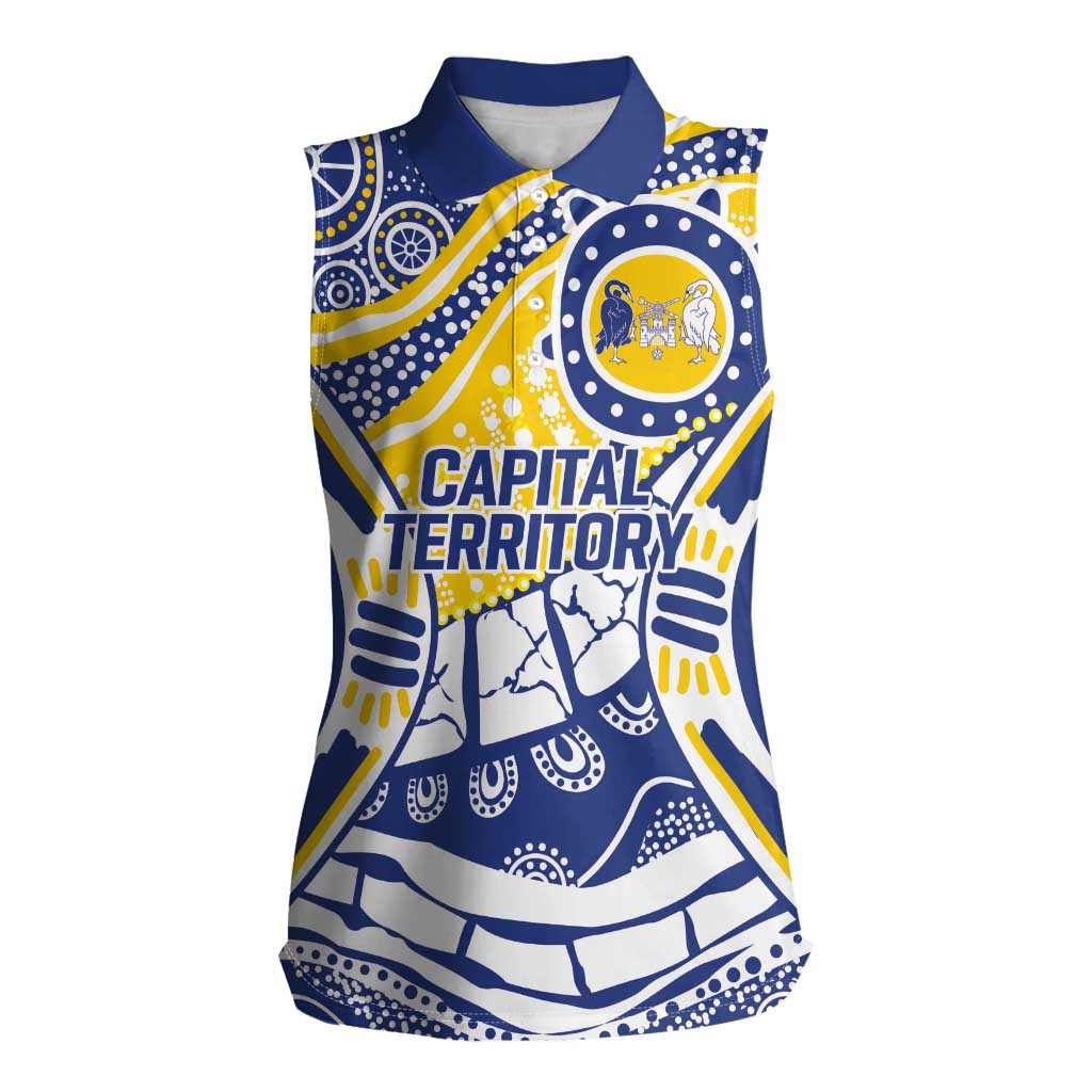 Australian Capital Territory Women Sleeveless Polo Shirt For The King The Law And The People