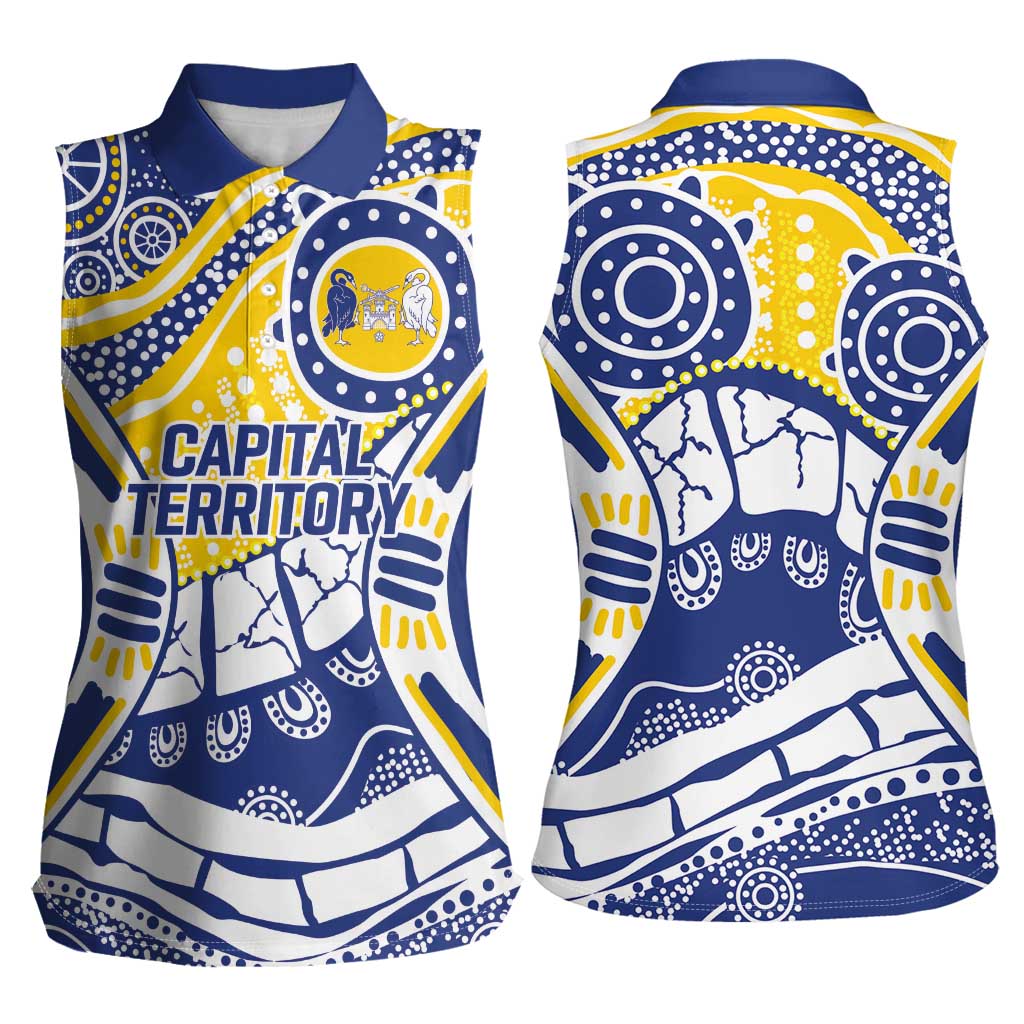 Australian Capital Territory Women Sleeveless Polo Shirt For The King The Law And The People