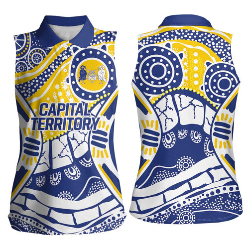 Australian Capital Territory Women Sleeveless Polo Shirt For The King The Law And The People