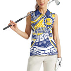 Australian Capital Territory Women Sleeveless Polo Shirt For The King The Law And The People