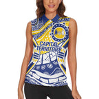 Australian Capital Territory Women Sleeveless Polo Shirt For The King The Law And The People