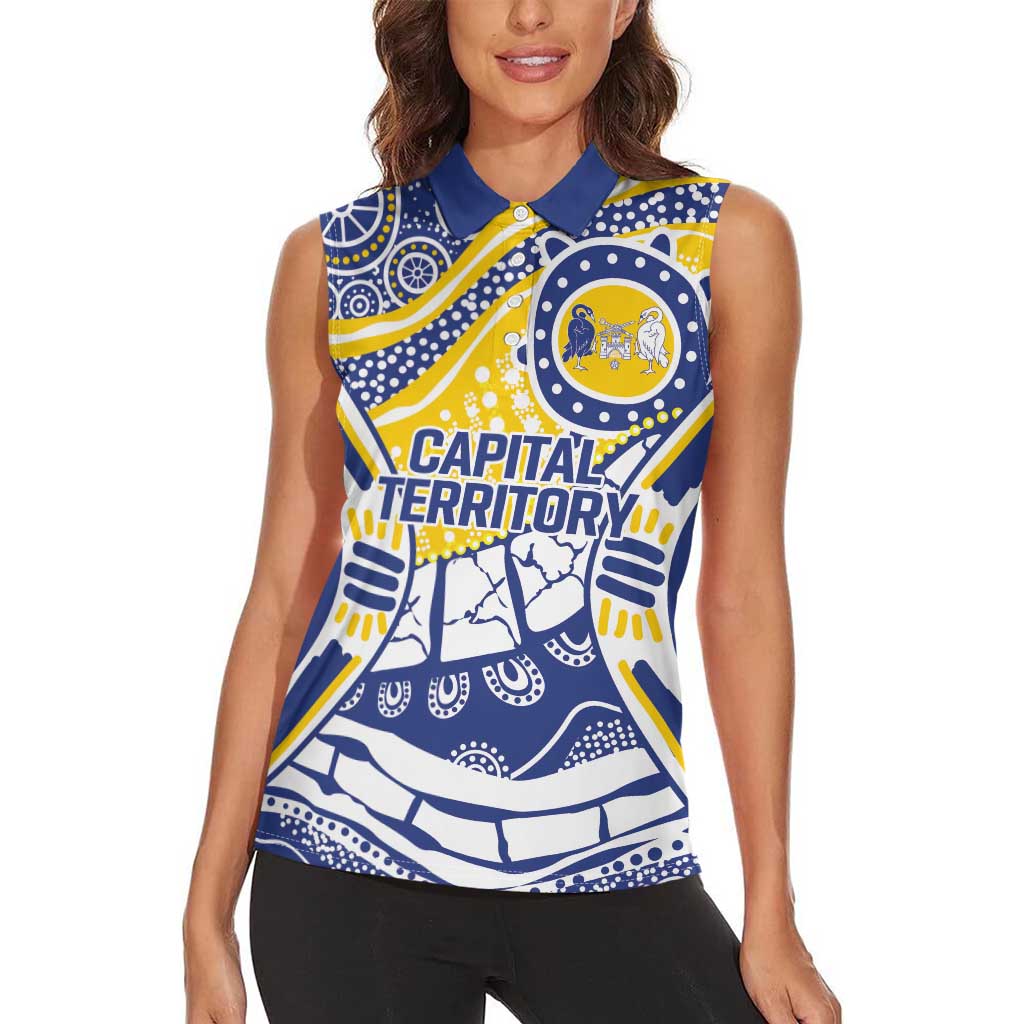 Australian Capital Territory Women Sleeveless Polo Shirt For The King The Law And The People
