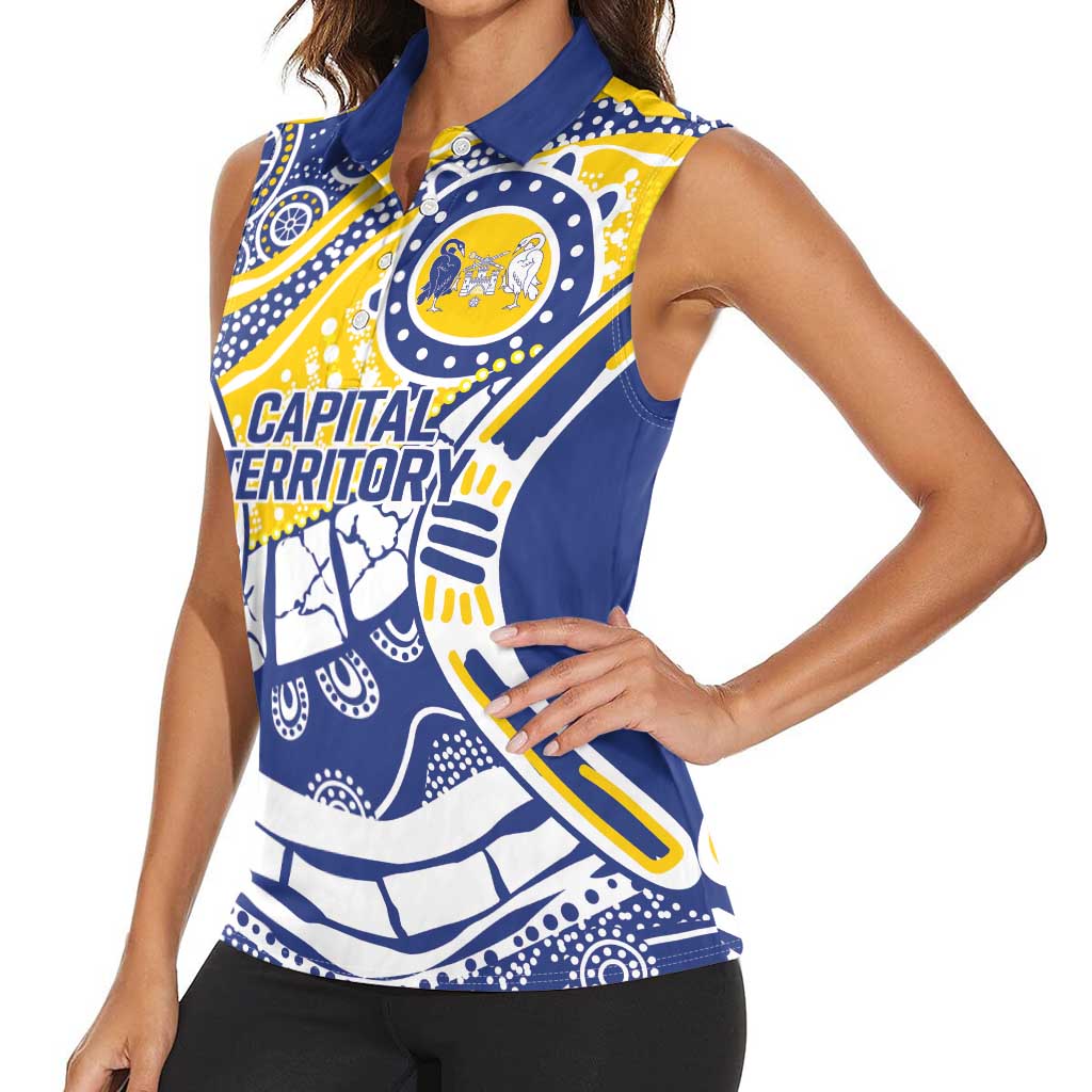 Australian Capital Territory Women Sleeveless Polo Shirt For The King The Law And The People