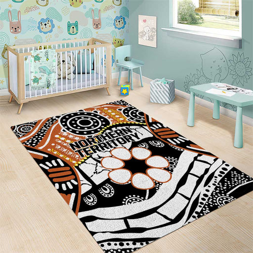 Australian Northern Territory Area Rug Aboriginal with Sturt's Desert Rose
