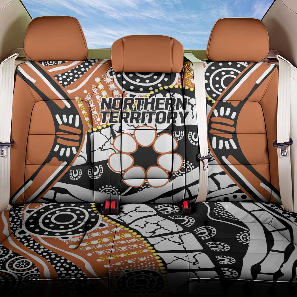 Australian Northern Territory Back Car Seat Cover Aboriginal with Sturt's Desert Rose