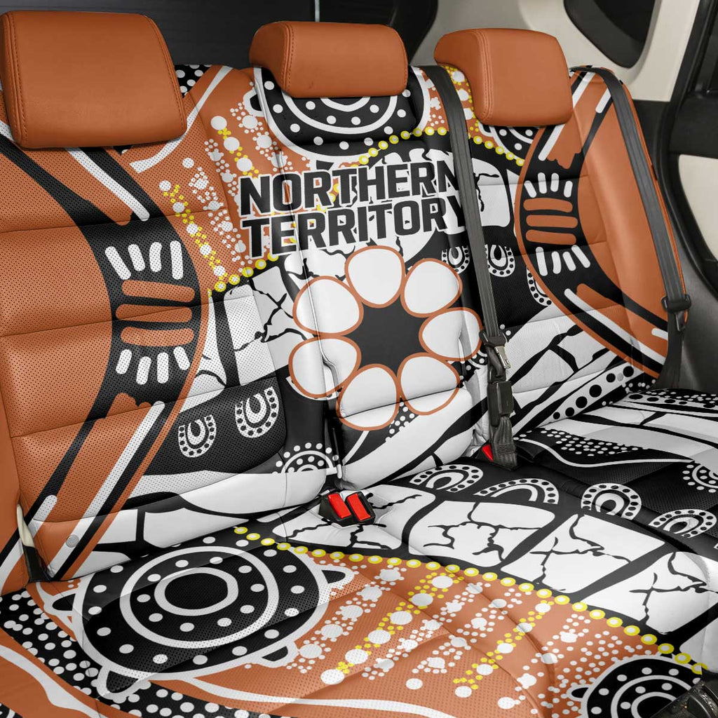 Australian Northern Territory Back Car Seat Cover Aboriginal with Sturt's Desert Rose