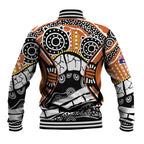 Australian Northern Territory Baseball Jacket Aboriginal with Sturt's Desert Rose