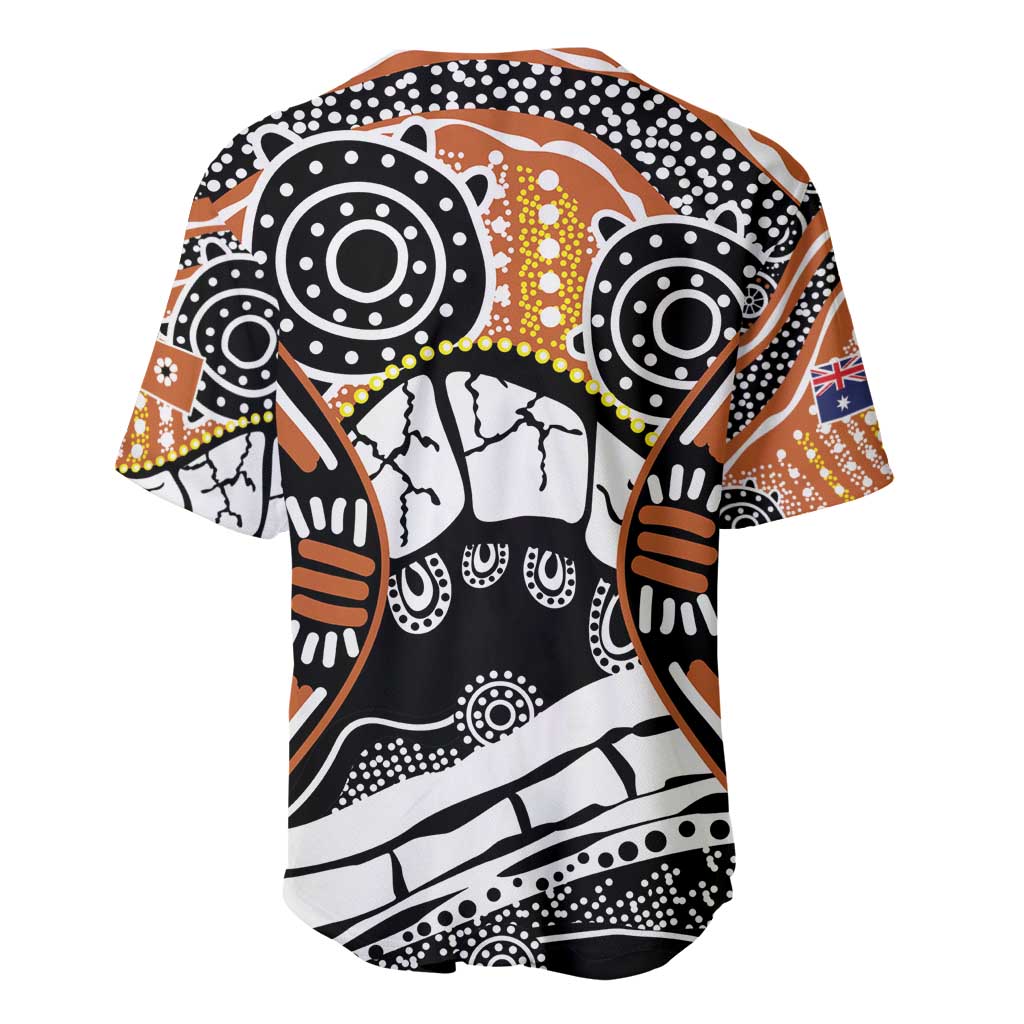 Australian Northern Territory Baseball Jersey Aboriginal with Sturt's Desert Rose
