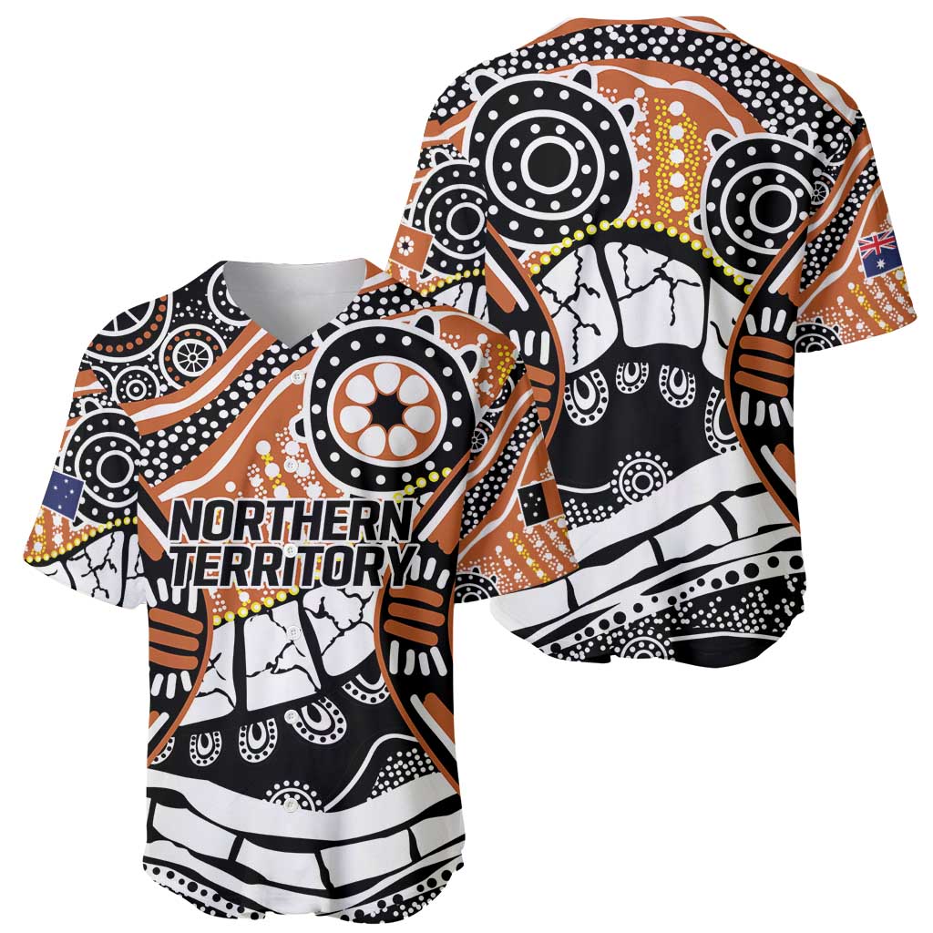 Australian Northern Territory Baseball Jersey Aboriginal with Sturt's Desert Rose