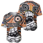 Australian Northern Territory Baseball Jersey Aboriginal with Sturt's Desert Rose