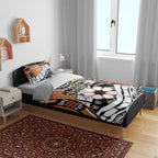 Australian Northern Territory Bedding Set Aboriginal with Sturt's Desert Rose