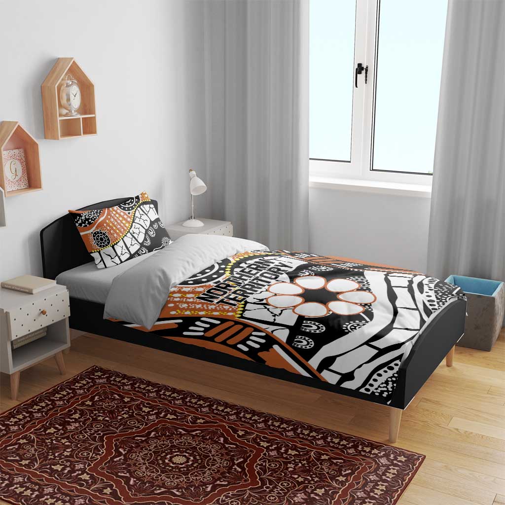 Australian Northern Territory Bedding Set Aboriginal with Sturt's Desert Rose