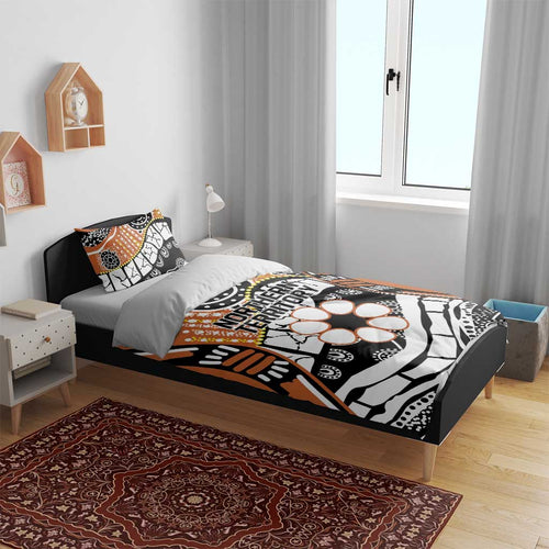 Australian Northern Territory Bedding Set Aboriginal with Sturt's Desert Rose
