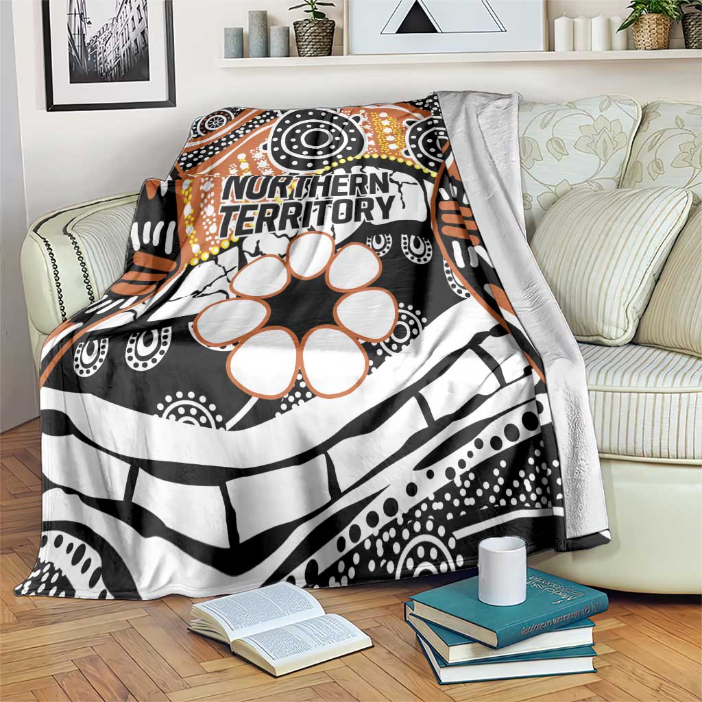 Australian Northern Territory Blanket Aboriginal with Sturt's Desert Rose