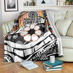 Australian Northern Territory Blanket Aboriginal with Sturt's Desert Rose
