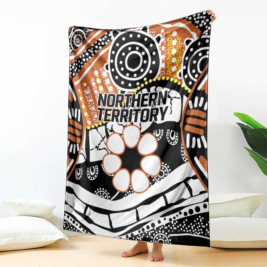 Australian Northern Territory Blanket Aboriginal with Sturt's Desert Rose