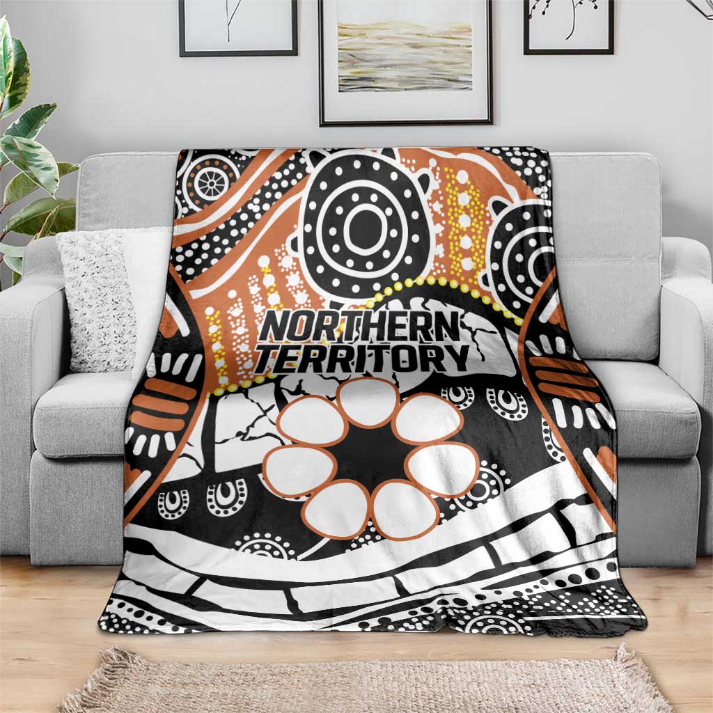 Australian Northern Territory Blanket Aboriginal with Sturt's Desert Rose