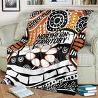 Australian Northern Territory Blanket Aboriginal with Sturt's Desert Rose