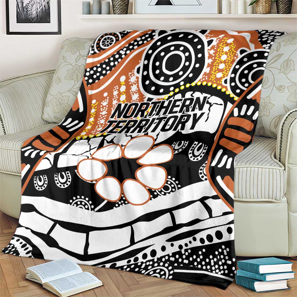 Australian Northern Territory Blanket Aboriginal with Sturt's Desert Rose