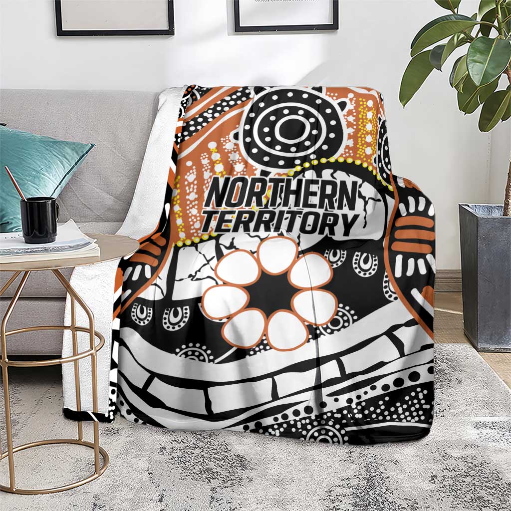 Australian Northern Territory Blanket Aboriginal with Sturt's Desert Rose
