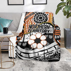 Australian Northern Territory Blanket Aboriginal with Sturt's Desert Rose
