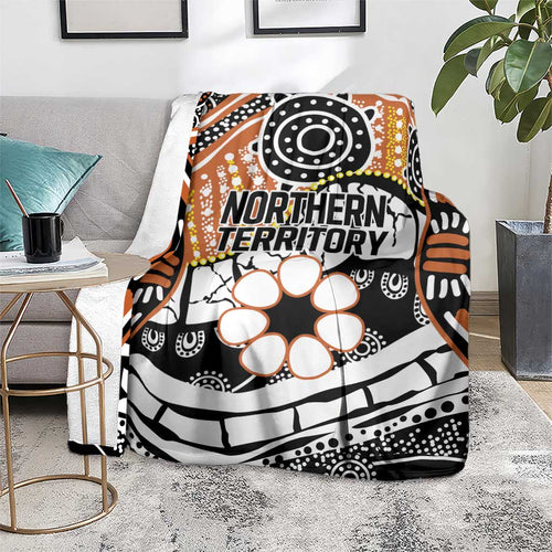 Australian Northern Territory Blanket Aboriginal with Sturt's Desert Rose