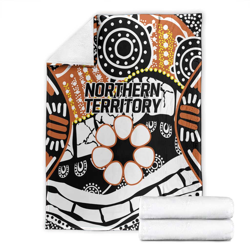 Australian Northern Territory Blanket Aboriginal with Sturt's Desert Rose