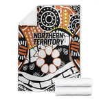 Australian Northern Territory Blanket Aboriginal with Sturt's Desert Rose