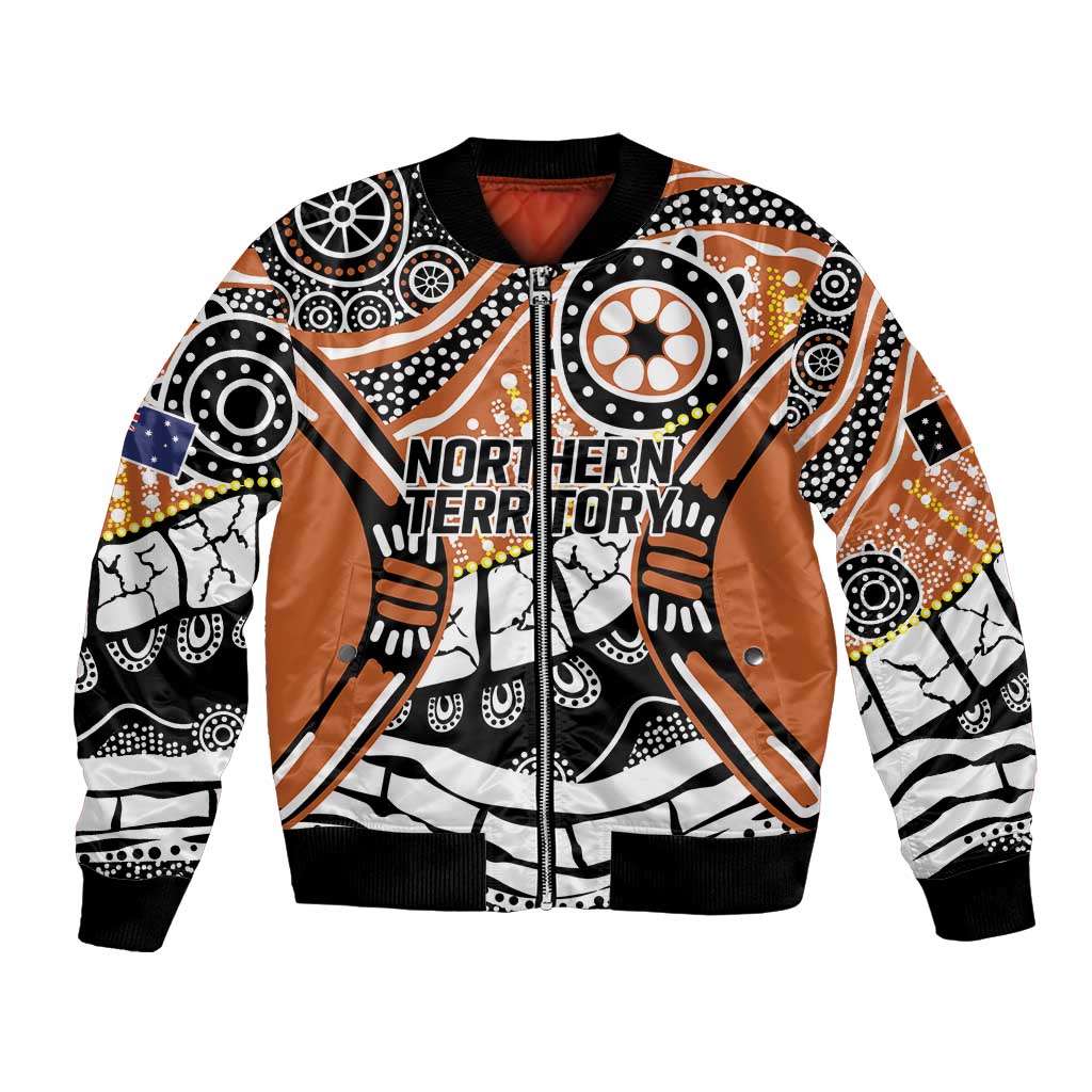 Australian Northern Territory Bomber Jacket Aboriginal with Sturt's Desert Rose