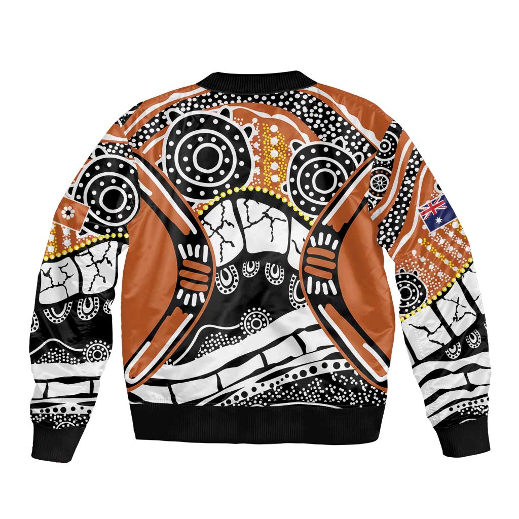Australian Northern Territory Bomber Jacket Aboriginal with Sturt's Desert Rose